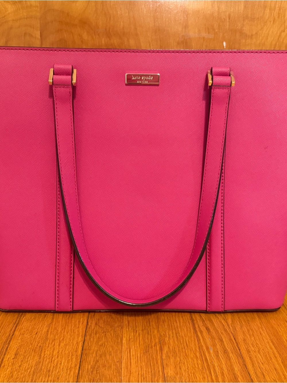 kate spade Hot Pink Saffiano Leather Tote